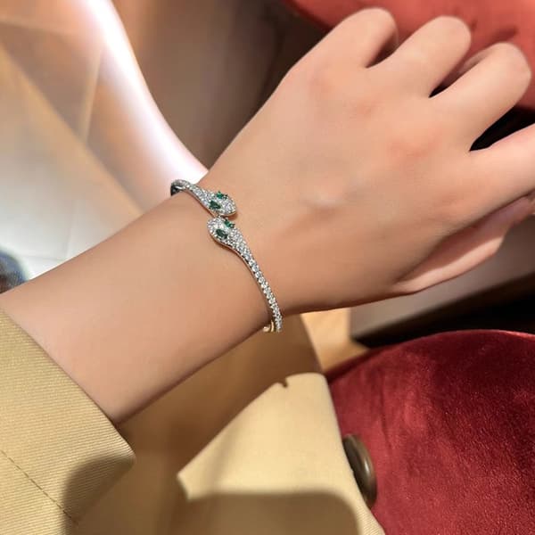 Stretchig Justerbar Orm Öppen Armband Kedja Justerbart Armring