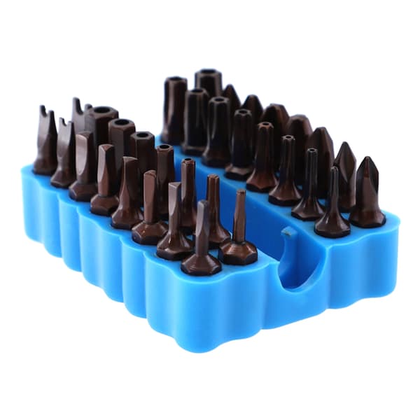 2 stk. 32-hulls sekskantbit-organisator for 25 mm lengde, 6,35 mm diameter bits, plast