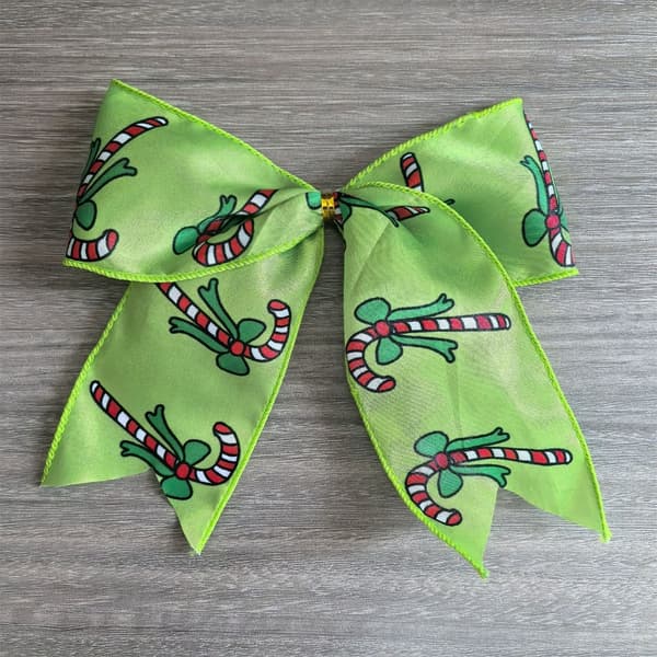 12 stk. Vibrerende Polyester Sløjfer Juletræsdekoration Candy Tema Designs