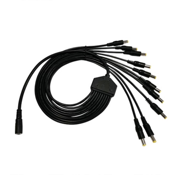 Power Splitter-kabel 1 hona till 2/3/4/5/8/10 hane DC5,5 mm x 2,1 mm splitterförlängningskabel för CCTV-säkerhetskamera null - 10