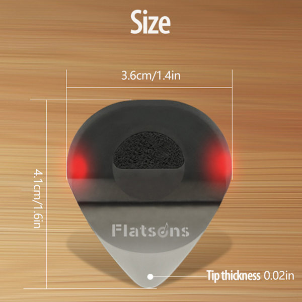 Gitarrplektrum med ljus, elektriskt akustiskt gitarrfärgplektrum