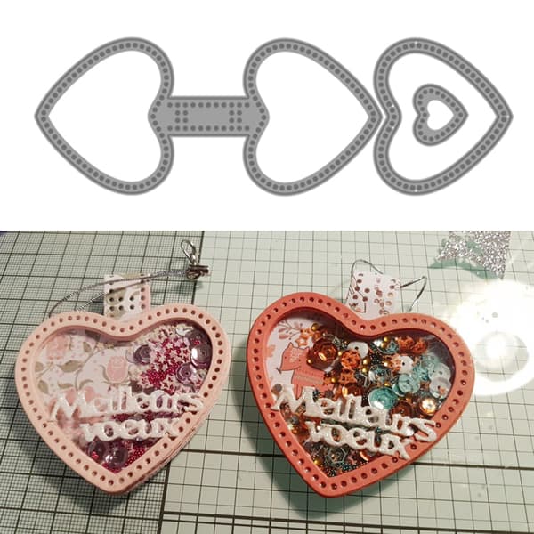Scrapbooking Kunstner Metal Skærestencils Hjerte Stencils Scrapbooking