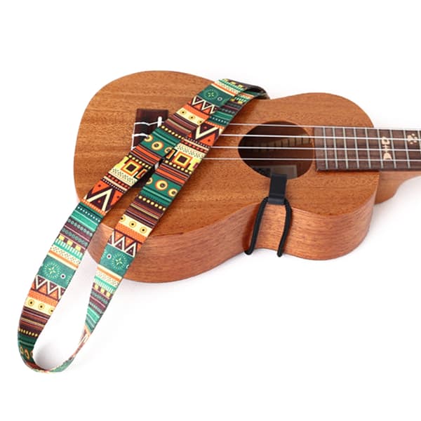 Justerbar Ukulele Rem med Etnisk Stil Ukulele Axelrem Gitarr Tillbehör