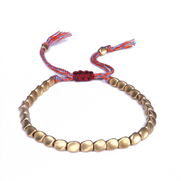 Lycka till rep kopparpärlor armband för skydd Lycka till framgång amulett