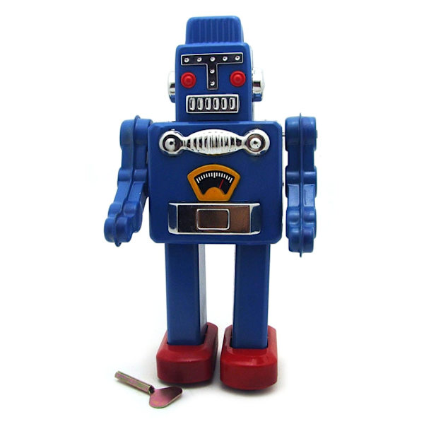 Wind Up Vintage Robot Retro Clockwork Spring for Collection Xmas Gift Party Fødselsdag Festival Surprise Memories