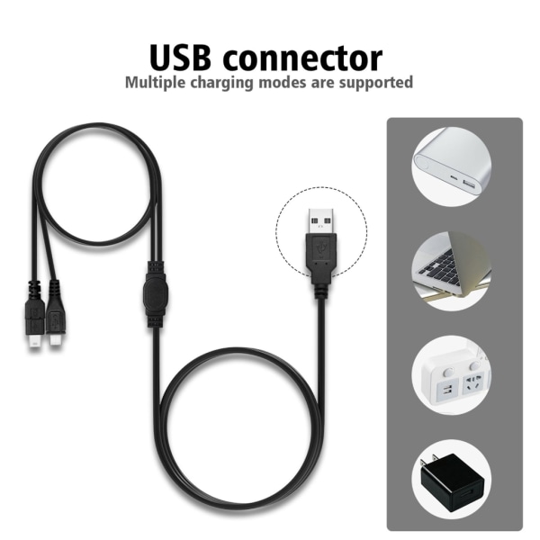 USB laddarkabel Laddningssladd Konsol Grip Laddarkabel