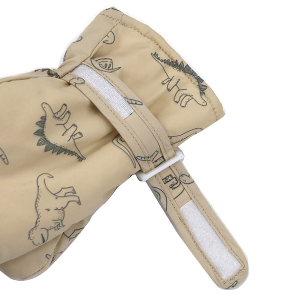 Vinterhandskar för barn med tecknat print, varma och mysiga vantar för barn, halkfria vindtäta handskar för utomhussport Khaki - M