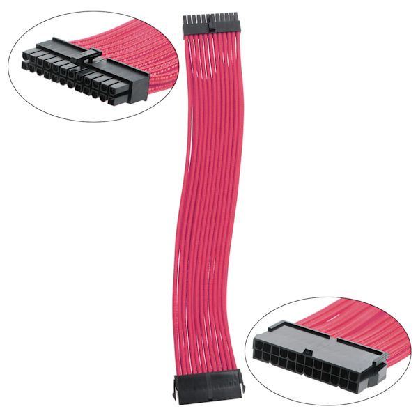 Premium Nylon Sleeved PSU-kaapelit ATX 24PIN Power Extension GPU / CPU 8PIN 6PIN kaapelikammat 11,8"/30cm
