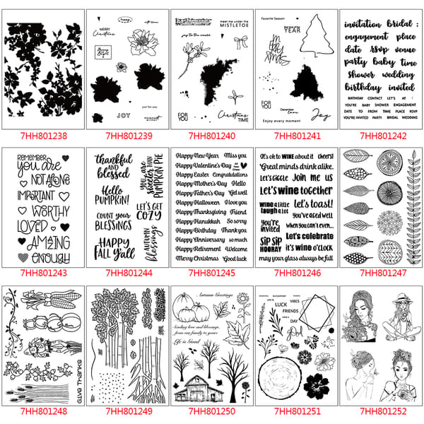 Transparent Klar Silikone Stempel/Segl til DIY Scrapbooking Kortfremstilling
