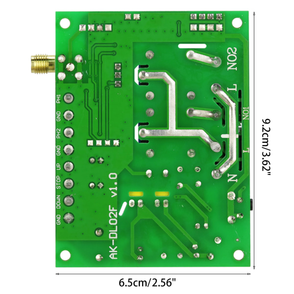 Universal trådlös fjärrkontroll 315/433Mhz 12V-48V 2CH relämottagare och sändarfjärrkontroll för LED-motor vattenpump null - 315mhz