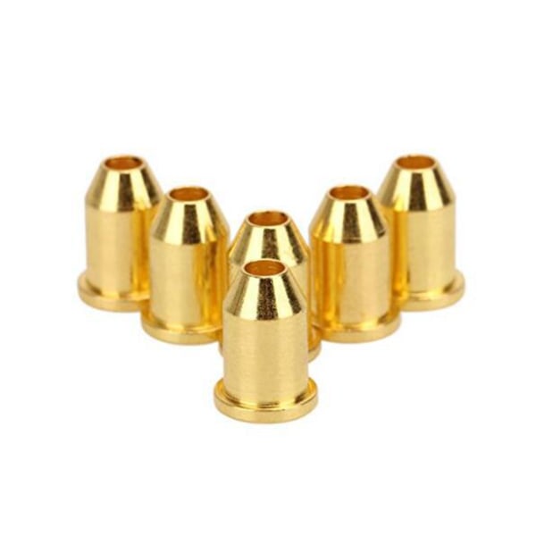 6Pcs/lot Durable Electric Guitar String Ferrules Mounting Through Body Ferrules Golden