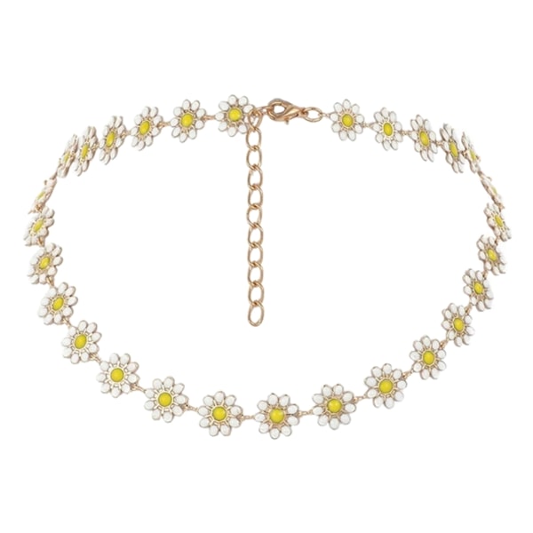 Daisy Clavicle Chain Lady yksinkertainen temperamenttimaalattu kukkariipus kaulakoru