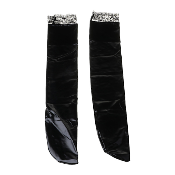 1 par Kvinner Sexy Mote Lange Latex Gummi Strømper Lår Høy Tights Bukser