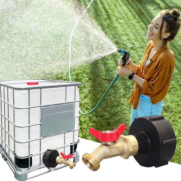 Messing Vandhane IBC Tanke Adapter Høj Flow Ventiler Til Vandingssystemer