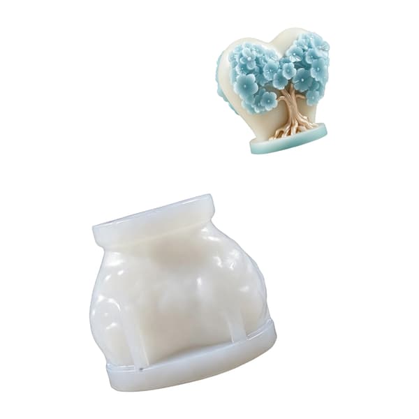 Hjerteformet Blomstertre Silikonform For Kreative Entusiaster