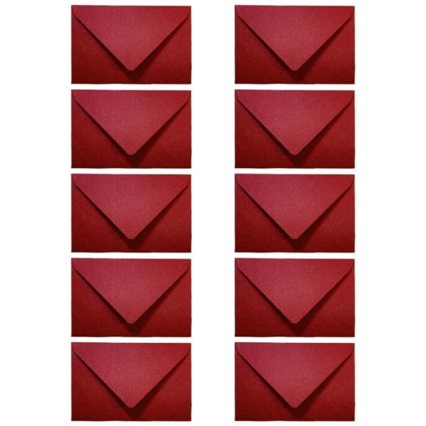 10 st standardkuvert för kontorscheckar, brevutskick av fakturor Färgglada affärskuvert, affärskuvert med flikar Dark red 1