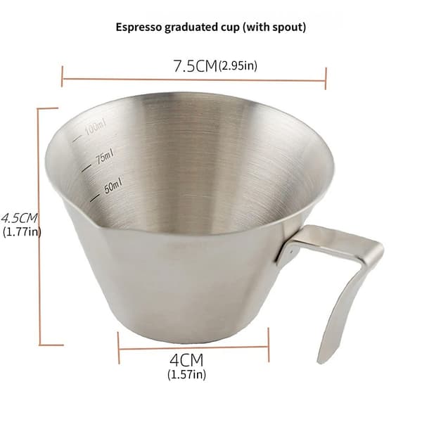 Ergonomisk håndtag kaffedispenser med tud og letlæselige mål