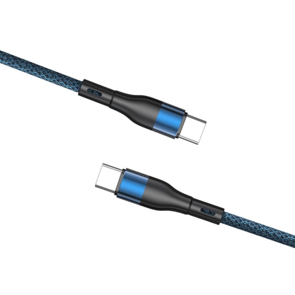 0,25m/1m USB C till Typ C Extended Link-kabel 66W Snabbladdningsladdarkabel Dataöverföringssladd för bärbar dator med surfplatta Black 25cm
