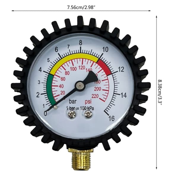 M11 Gjengtrykkmåler 220Psi Egnet for ekstreme temperaturer