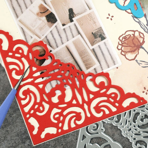 Triangulär Form Kolstål Stansmallar Scrapbooking Präglingsverktyg