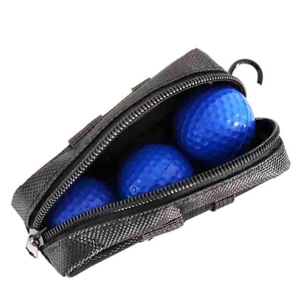 Golfboldholderpose med 3 boldopbevaring til brug på driving range