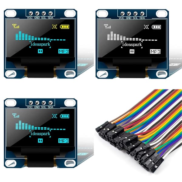 3 stk. Computer LCD-modul OLED-skærm 0,96 tommer til skærm