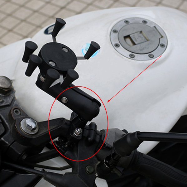 Universal Motorcykel Cykel Fast Fäste 25mm Kula för Head Mount Hållare Stativ för GPS Mobiltelefon Spegel