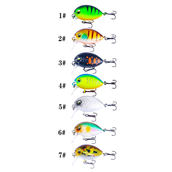 Keinotekoiset muoviset kova syötit Minnow kalastusviehe Crankbait kova syötit 3