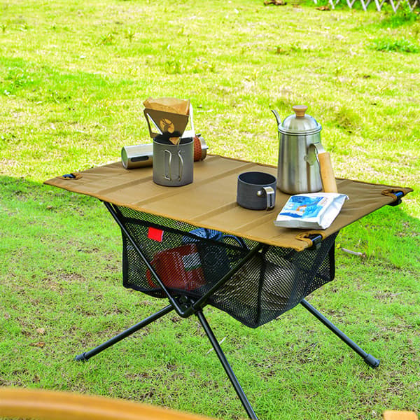 Hängande nätpåse Camping Utrustning Organizer Fällbart Bord Förvaringsväska