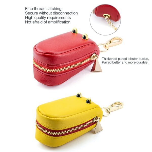 Alligator Shape Key Case Bag Portable Car Key Bag U Disk Minnekortholder Red