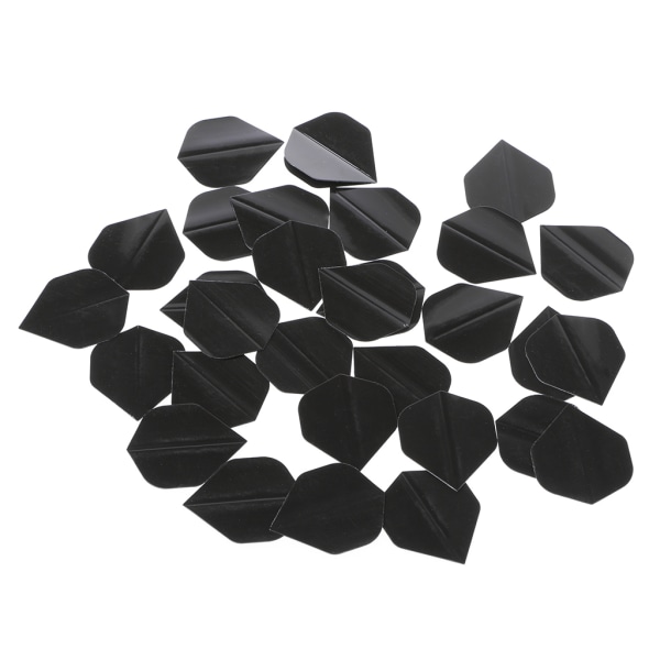 30 stk. Højkvalitets Simple Pure Black PET Dart Flights