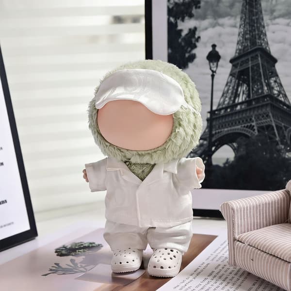 Dockkläder Anime Pyjamasoutfit med Ögonmask för 17 cm Anime Figur Docka
