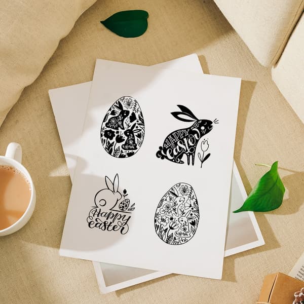 Påskehare Klar Silikone Stempel til DIY Invitationskort Scrapbooking Papir