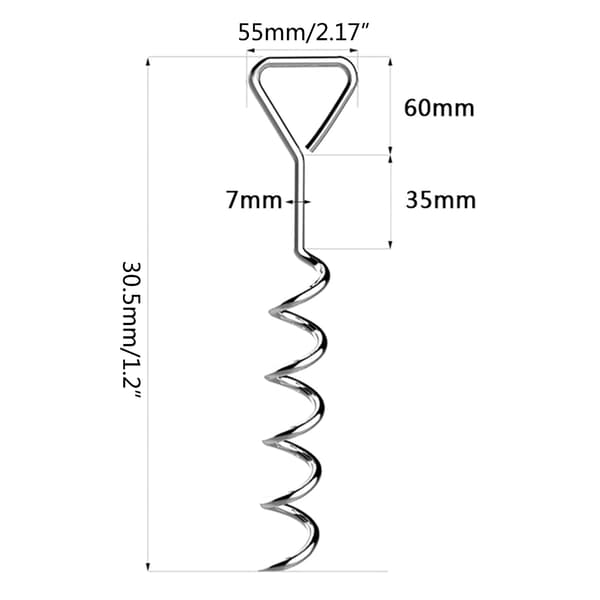 Tunge Trampoline Staker Tie Down Spiraler Jordankere Staker Holdbare Triangular head floo