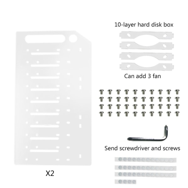 Harddiskstativ Mekanisk harddiskholder ekspansjonsbrakett Ekstern 3.5 Desktop Transparent akrylharddiskboks