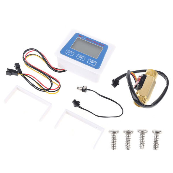 G1/2" Flowvandsensormåler+Digital LCD-skærm Kvantitativ kontrol 1-30L/min Nem installation Kvalitetsmateriale lavet
