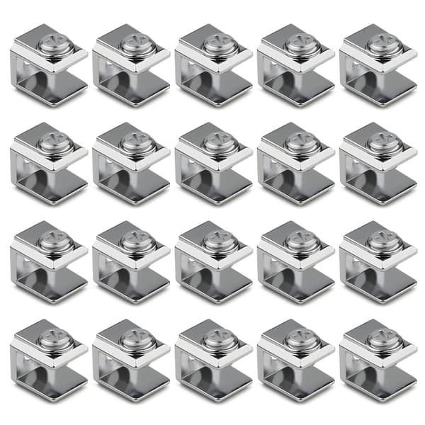 20 stk. glashyldeholderklemme i rustfrit stål til 3-8 mm tyk panel