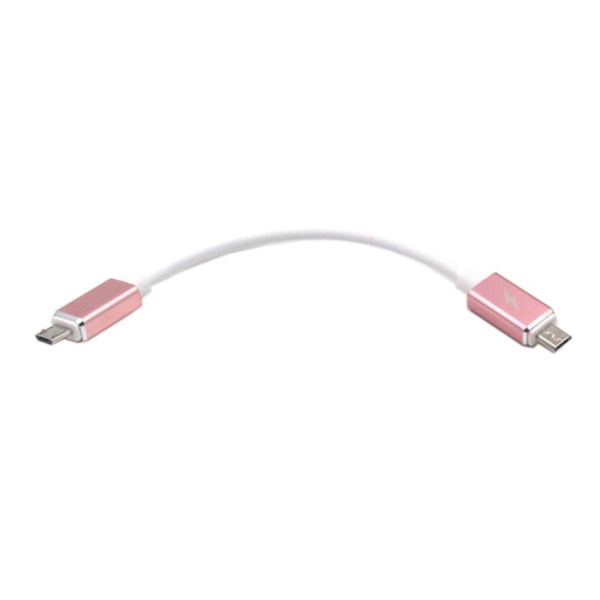 Micro USB till Micro USB OTG-kabel hane-hane anslutningskabel för telefon surfplattor Kameraladdning Grey