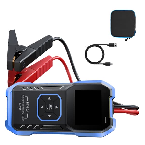 Multifunksjonell 12V 24V batterienhet analyserer kapasitet og drift