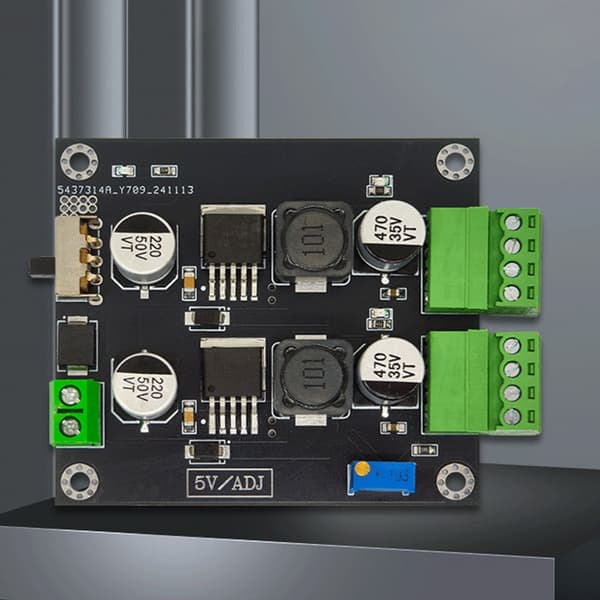 Dobbelt Output LM2596 Potentiel Regulator 5V Modificerbar Effektiv Nedstigningsprocessor Komponent