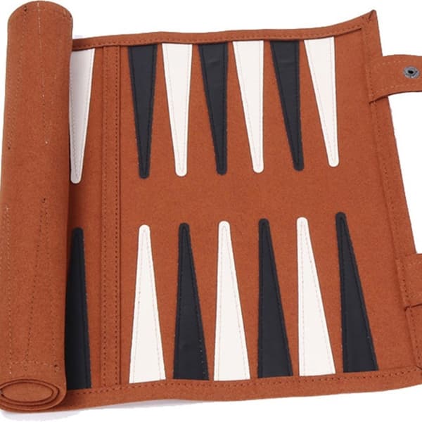 Schack Backgammon Brädspel Reseset Hopfällbart Schackbräde för Bordsspel