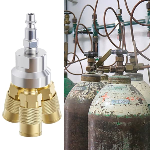 Hurtigkobling luftfittings 1/4NPT T-stykker Messingkonstruksjon Forseglede skjøter Solid
