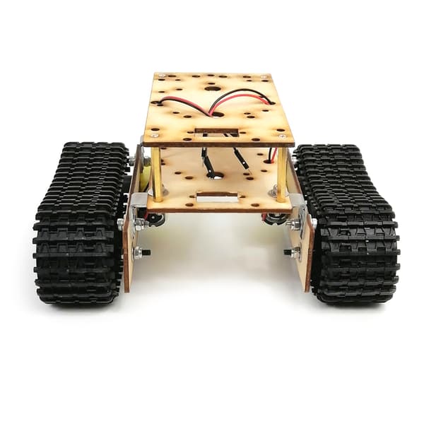 Laddande Drift Racing Modell Trä för Tankchassi Kit Fordon