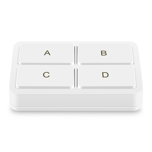 4-vejs Scene Controller-knap til ZigBee Scene-vægafbrydere til Tuya Home
