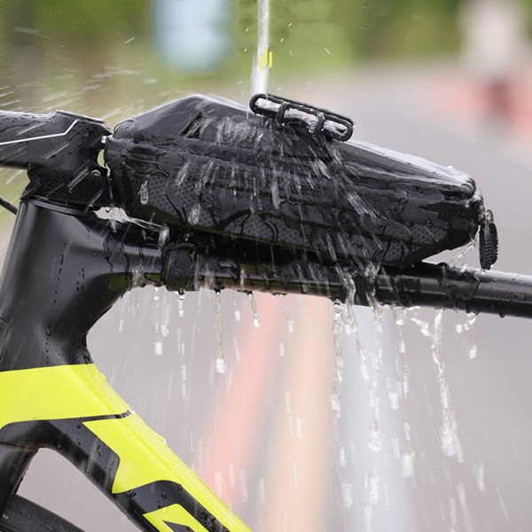 Vattentät Cykel Telefon Monteringsväska Cykeltelefon Top Tube Ram Förvaring Gray