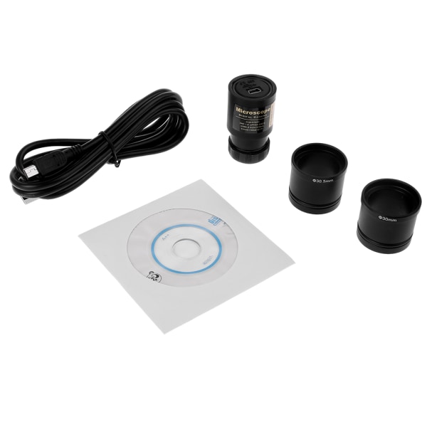 för HD CMOS 2,0 MP USB Elektroniskt Okular Mikroskop Kamera Monteringsstorlek 23,2 mm med ringadaptrar 30 mm 30,5 mm