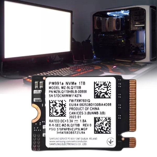 2230 30 mm 1 TB M.2 PCIe SSD för spel och bärbar dator Intern Drive Solid Driver