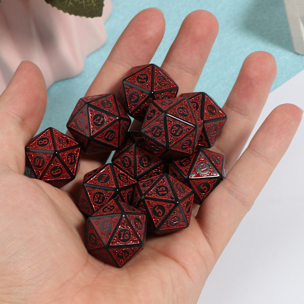 10 stk 20-sidet terning D20 spill RPG fest akryl spill terninger spillklubb Yellow