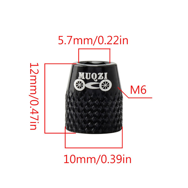 4 st Cykel M6 Bromsskoskruv Ultralätt V-Broms Blockmutter Cykeldel Blue