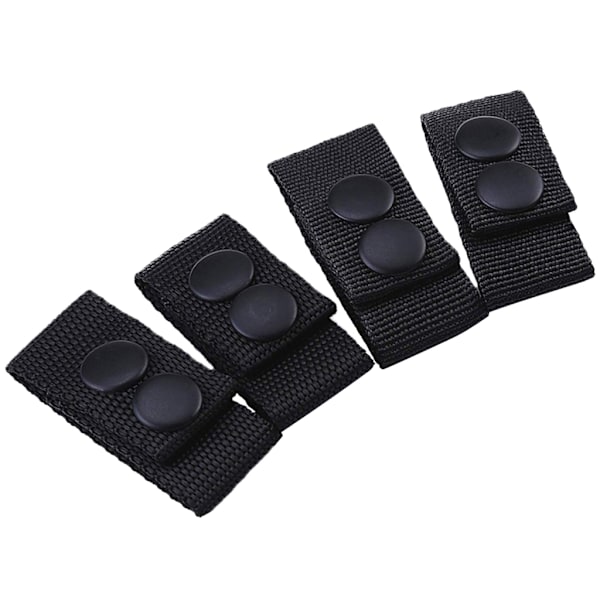 4 Pieces Belt Keeper Nylon Belt Loop Holder with Double Snaps for Duty Belt